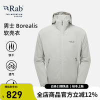Rab Borealis男士户外夹克防风保暖徒步登山软壳衣 QWS-76 浅锌色LZN L