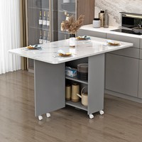 家用折叠餐桌小户型可移动带轮长方形超薄多功能餐厅宿舍吃饭桌子