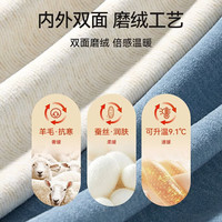 都市丽人 COSMO LADY保暖内衣男加厚加绒德中老年人爸爸秋衣秋裤套装羊绒蚕丝2024冬新 熔岩灰 【隐形圆领】 L