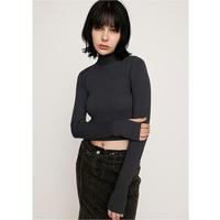 SLY 秋冬高领修身简约短款针织衫小上衣女030HAR70-3641