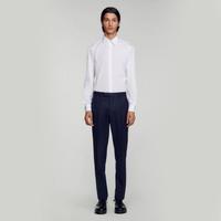 Sandro 冬季男士商务休闲通勤简约休闲纯色西装裤