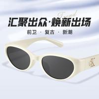 卡尔文·克莱恩 CK墨镜复古猫眼女款高级感窄框太阳镜男防紫外线