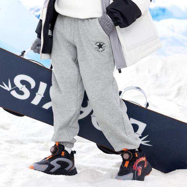 匡威 25冬季匡威儿童裤子加绒保暖针织长裤运动裤中大童小童新品冬装