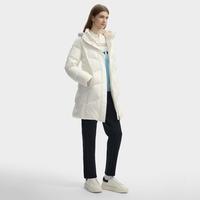 FILA 女装 羽绒服 时尚休闲保暖基础连帽中长款