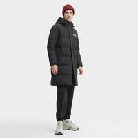 FILA 男装男式长款羽绒服男士休闲基础保暖连帽长袖外套