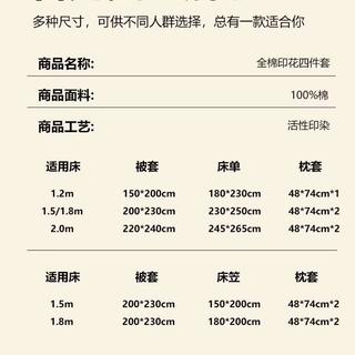无印良品高级感床上四件套全棉纯棉双人被套床单轻奢床品三件套 俏皮兔-绿格 1.2m 床单款 三件套-被套150*200cm