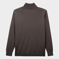 才子（TRIES）男士高端蚕丝羊毛混纺高领衫秋冬保暖商务休闲百搭修身打底毛衣 咖啡色 3XL 54 (185/100A)