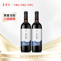 宁夏红葡萄酒红酒赤霞珠贺兰山东麓产区酒礼 贺兰赋 750mL 2瓶
