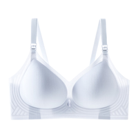 ROVO哺乳内衣夏季薄款凉感无痕聚拢提拉怀孕期喂奶文胸罩 奶酪白 M