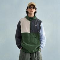Champion 户外秋冬男女同款拼色夹克外套拉链开衫连帽休闲