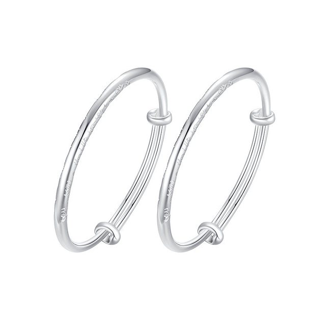 移动端、88VIP：周大生 银手镯 如意祥云宝宝手镯 S0ZC0020