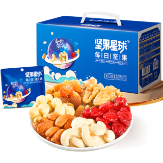沃隆 每日坚果 混合干果仁 坚果星球600g 箱装