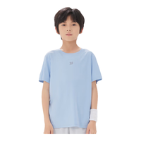 361°童装男女童短袖针织衫夏季速干儿童T恤中大童冰爽上衣 柔蓝1204-男童 150cm