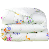 富安娜 FUANNA 落英 纤维被 七孔抗菌被子 单人印花冬被 4.2斤 152*210cm 绿色 亲肤保暖冬被-抗菌七孔款 缤纷