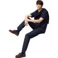 优衣库男女装EZY DENIM牛仔裤水洗产品弹力长裤484331 68 深蓝色 M