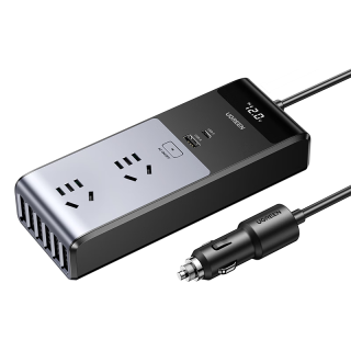 绿联 车载逆变器 12V转220V点烟器转换器电源插座150W大功率变压器充电