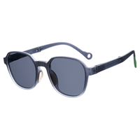 移动端、京东百亿补贴：kk树 儿童卡片墨镜可折叠男童太阳眼镜女孩潮时尚宝宝偏光防紫外线 亚摩黑 4-12岁