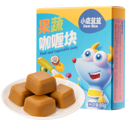 小鹿蓝蓝 儿童果蔬咖喱块 4粒 鲜香不辣减盐多 种果蔬调味料酱料宝宝食谱
