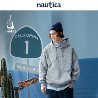 nautica white sail【明星同款】白帆×CityBoy日系中性字母logo连帽卫衣JPKW3102 灰色0GH(231) XL