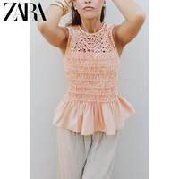 ZARA 女装 弹力叠层装饰上衣 05770235643-37