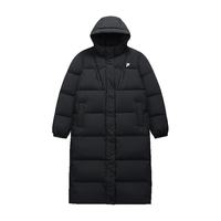 FILA FUSION斐乐官方潮牌长款羽绒服女2025冬季新款宽松连帽保暖外套