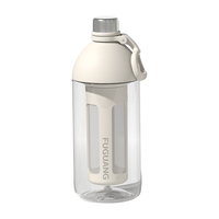 富光水杯大容量男女tritan运动水壶塑料太空杯耐高温户外便携杯子 白色【Tritan+滤网茶仓】 800ml