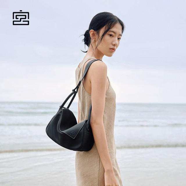 必入款：宫选 【经典元宝包】软而不塌牛皮手提单肩斜挎女包