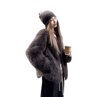 mt【Cozy松绒系】冬季轻奢保暖柔软气质藏肉暗扣仿皮草女式外套