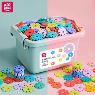 Artkids 大号加厚圆形雪花片拼插积木