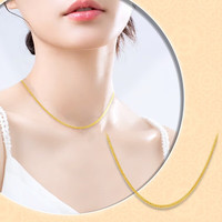 老庙黄金 足金肖邦链素链 约3.38g