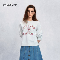 GANT 纯棉字母圆领卫衣学院风宽松美式上衣