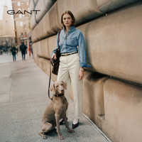 GANT 莫代尔松紧腰通勤微锥休闲裤