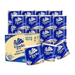 维达 有芯卷纸 蓝色经典4层200克*27卷 高克重卫生纸 厕纸纸巾整箱