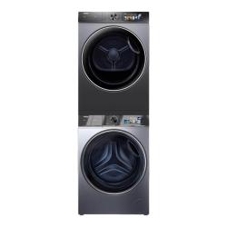 海尔 云溪系列 EG100BD389PLUSL+HGS100-F26PLUS 双擎热泵洗烘套装 10KG 极夜灰