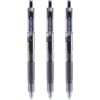 uni 三菱（三菱铅笔 uni）UMN-105中性笔按动式signo签字笔办公水笔考试用笔 黑色3支装