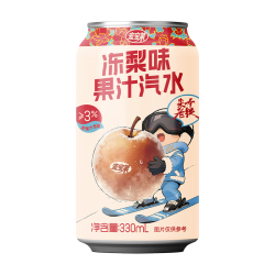 宏宝莱 东北冻梨汽水气泡果汁330ml*12罐