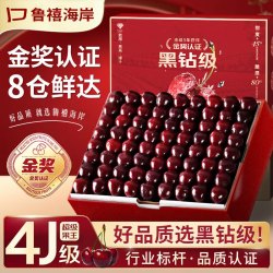 鲁禧海岸 智利车厘子 4斤(净重) J 精品大果 26-28mm