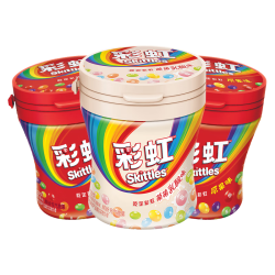 绿箭 彩虹糖 110颗120g*3瓶 儿童解馋小零食糖果 喜糖 伴手礼
