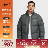 NIKE 男子冬季加厚保暖夹克面包服户外运动休闲经典复刻复古风羽绒服 IB2976-068 XL