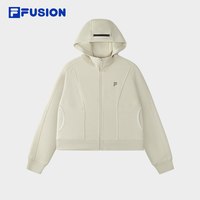 FILA FUSION斐乐潮牌针织连帽外套女2025冬新款时尚休闲修身上衣