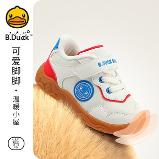  B.Duck/小黄鸭 加绒 儿童运动鞋  23 码 适合脚长13.5-14.0cm 米红