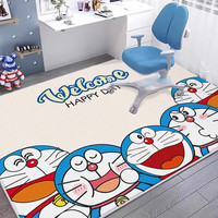 KAYE儿童房地毯客厅家用免洗可擦加厚卧室床边毯书房阅读区早教爬爬垫 SJR-Y小叮当哆啦猫 60X160cm