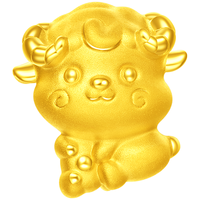 周大福 龙年十二生肖掌中宝足金黄金吊坠转运珠 顺意羊 EOR682
