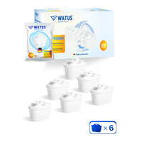 WATUS 滤芯滤水壶 净水器过滤 通用6只装