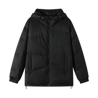 GXG 【90鸭绒】25冬季时尚简约纯色保暖外套男式连帽短款羽绒服