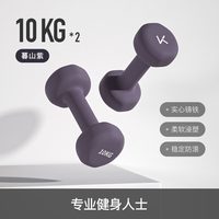 Keep哑铃男士家用锻炼运动器械哑铃实心铸铁宿舍亚铃10kg一对 一对装