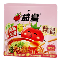 Uni-President统一茄皇 煮面 柠檬红酸汤牛肉面 袋装 163g/袋 番茄+水果奇妙好滋味