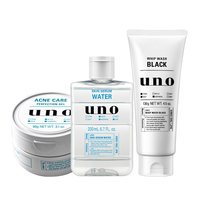 吾诺 男士洁面水霜套装脸部护肤控油保湿补水爽肤水润肤三件套