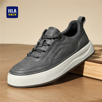 海澜之家 男士户外复古拼接板鞋