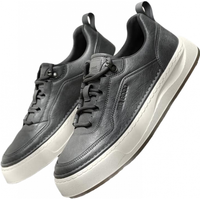 海澜之家（HLA）男鞋户外复古拼接百搭板鞋增高耐磨休闲鞋 灰色 4